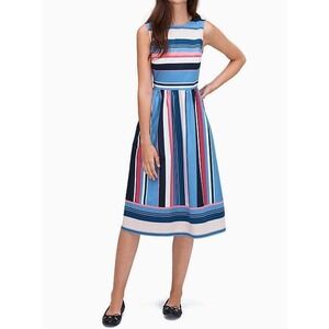 Kate Spade New York Multicolor Striped Sleeveless‎ Fit & Flare Dress Size 2